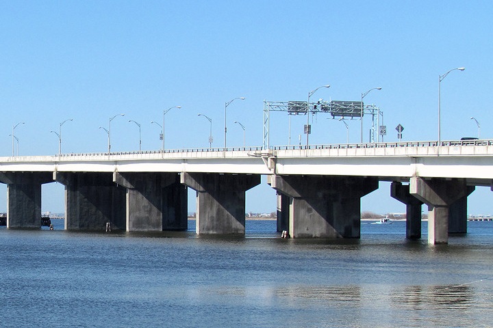 The Cross Bay Veterans Memorial Bridge.