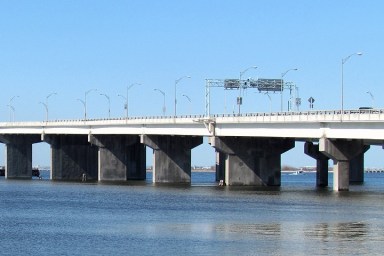 The Cross Bay Veterans Memorial Bridge.