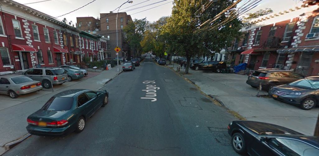 The block of Judge Street in Elmhurst where a man was fatally stabbed on Thanksgiving Day.