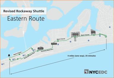 City expands free Rockaway Shuttle bus to ferry terminal