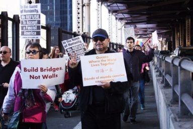 Boro protesters defend values on March to Trump Tower