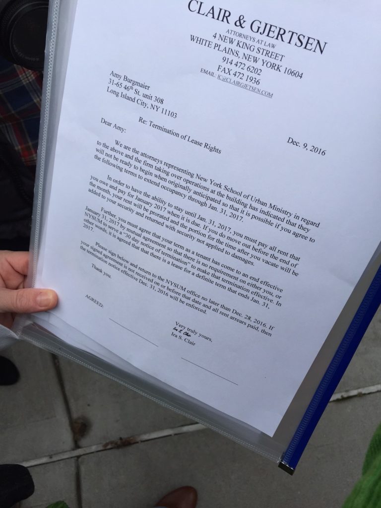 A second letter given to tenants extending the date of eviction if they agree to wave their rights to a court appearance. 