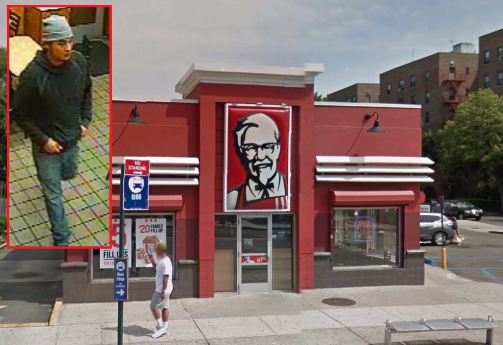 Man sought for slashing victim outside a Kentucky Fried Chicken in