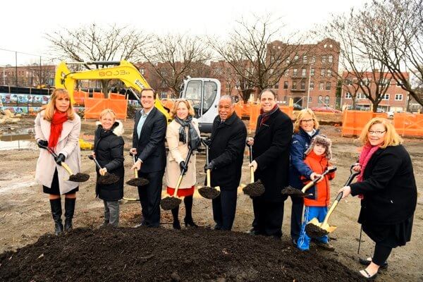 Astoria Heights Playground reconstruction underway