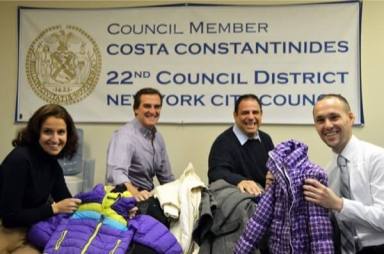 Queens officials collect winter coats for families in need