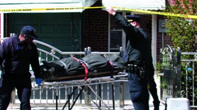 The body of Demaso Llano as it was removed from his 43rd Avenue home in March 2012.