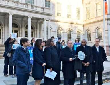 Electeds rally for money-saving homeless solution