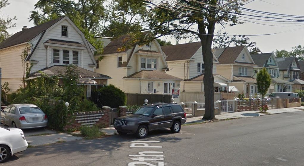 The block of 212th Place where a woman said she was stabbed on Sunday afternoon, Jan. 15.