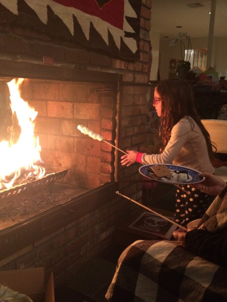 Addy loved toasting marshmallows more than eating them.