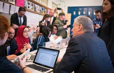 Mayor touts increased AP exam participation in city