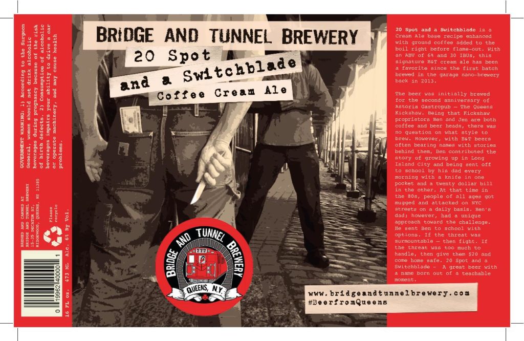 Photo courtesy of Bridge and Tunnel Brewery
