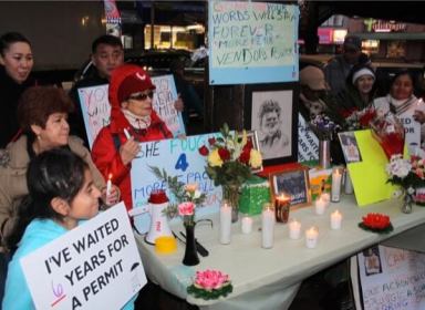 Activist street vendor remembered in Corona a year after her death