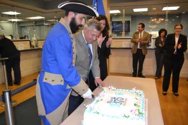 Cutting the cake for Maspeth