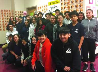 Class 808 raised $540 in I.S. 77's Pennies for Patients fundraiser.