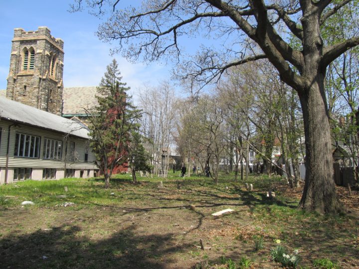 The Wyckoff-Snediker Cemetery behind All Saints Episcopal Church in Woodhaven.