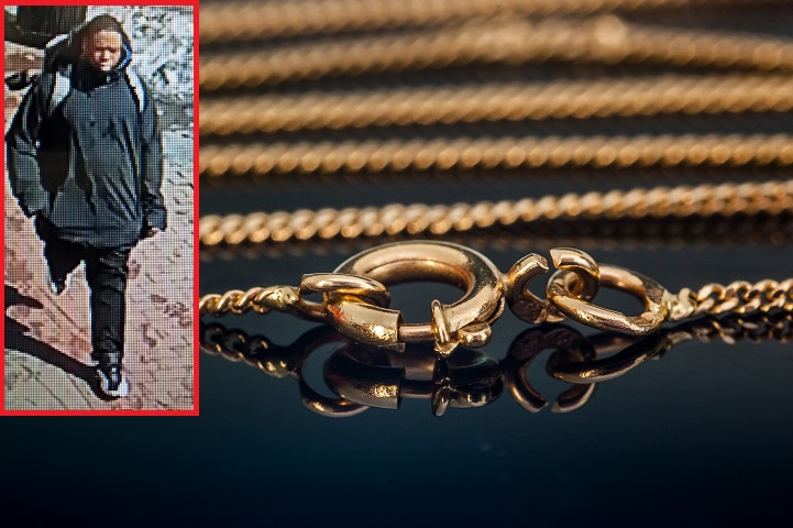Cops are looking for a man who stole gold necklaces from a Jamaica jewelry store.