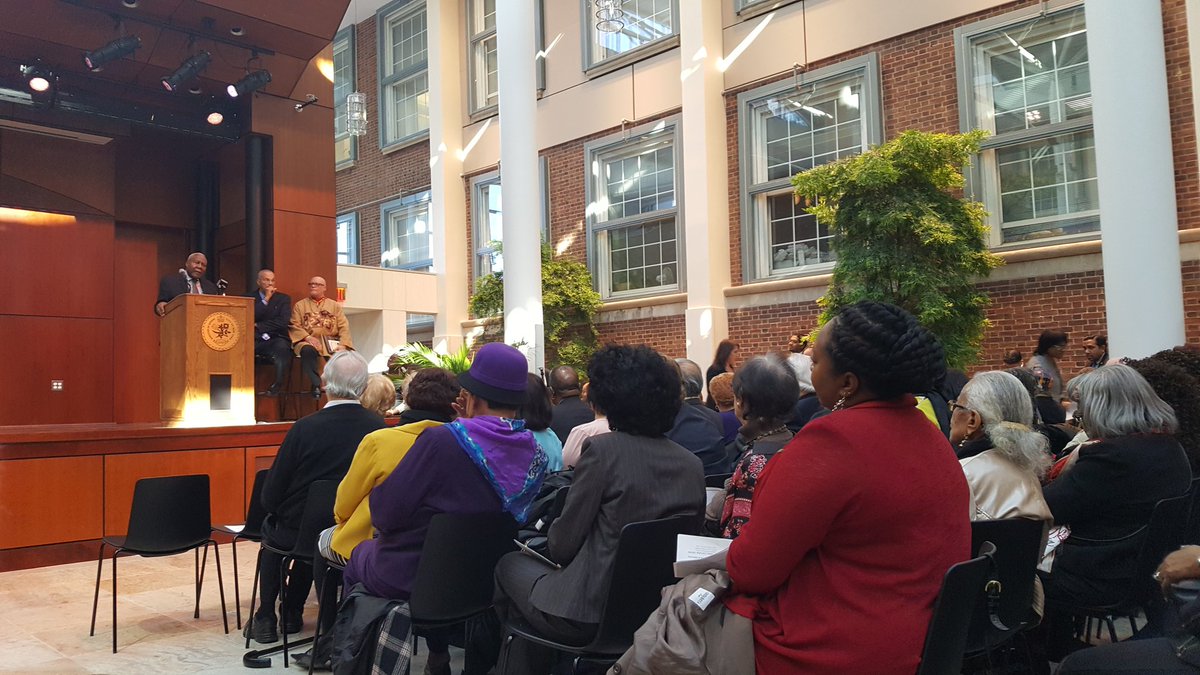 Former Councilman Archie Spigner addresses the crowd at the March 19 memorial service for Helen Marshall.