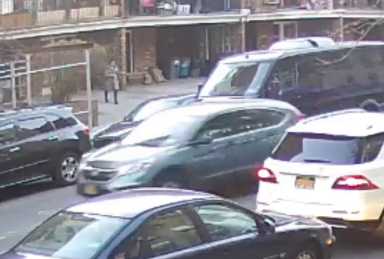 This Honda CRV struck and injured a senior as he rode his bicycle through Flushing on Friday afternoon.