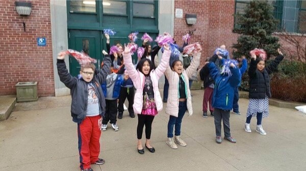PS 186 cheers on state exam test takers