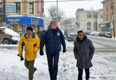 Queens takes Stella’s snow and sleet in stride