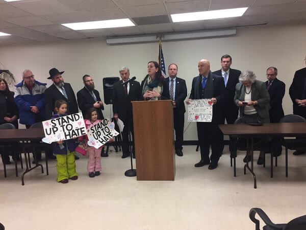 Councilman Vallone holds rally to condemn hate crimes