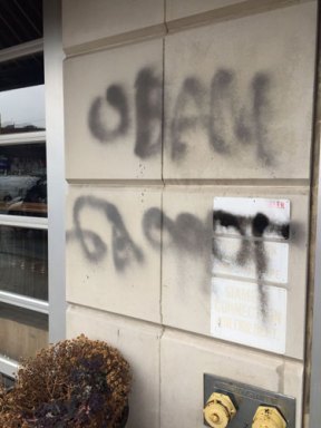 More hateful graffiti found outside Gianaris’ office in Astoria
