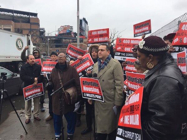 Protestors fight for affordable housing in Willets Point