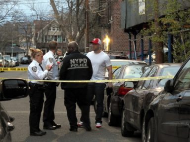 Officers from the 102nd Precinct were on the scene in Richmond Hill where an 18-year-old man was shot on April 13.