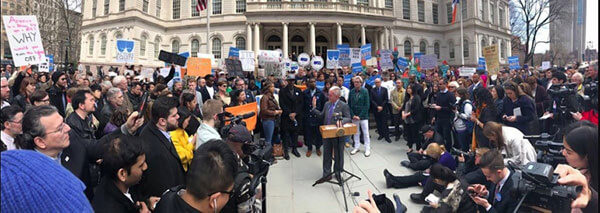 City Hall rally protests Trump’s proposed cuts to the arts