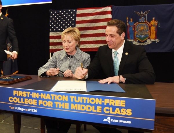 Cuomo announces free college tuition program