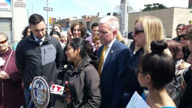 Cyclist’s widow joins Van Bramer in call for safety measures at Sunnyside intersection