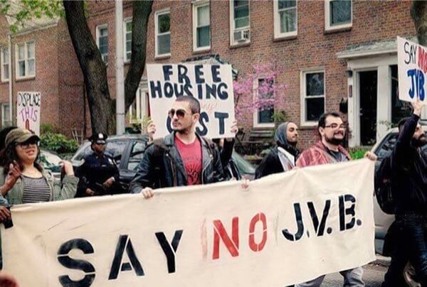 Organizer defends use of loaded term at anti-gentrification rally in Sunnyside