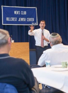 Suozzi discussion gets heated at Hillcrest Jewish Center