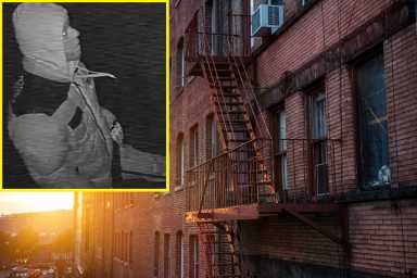The inset shows the suspect behind a major burglary pattern in Ridgewood.