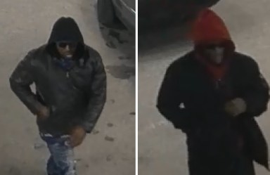 The two suspects behind the May 13 robbery of an auto body shop in South Ozone Park.