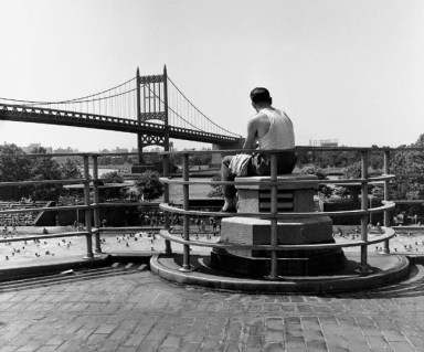 Titled "Astoria pool overlook," this photo was taken by Larson in 1953.