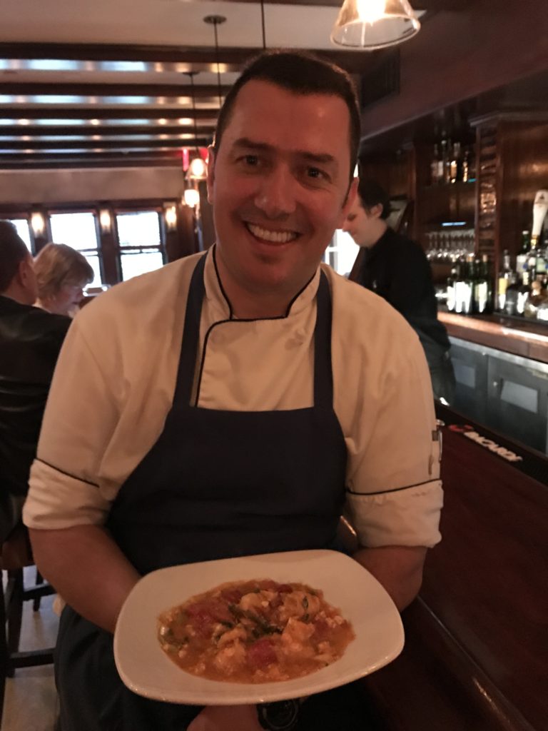 Chef Thomas Nasti featuring his shrimp saganaki