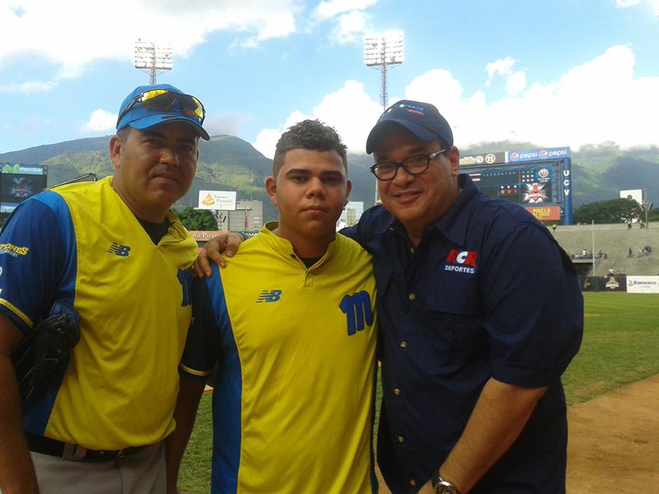 Daniel Alfonzo (center) is shown with his father Edgardo Alfonzo (left).