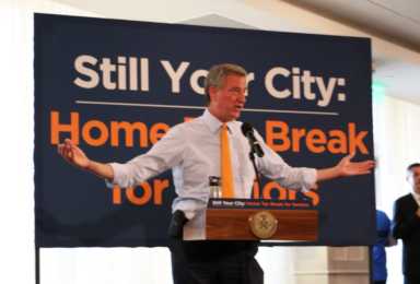 Mayor at podium