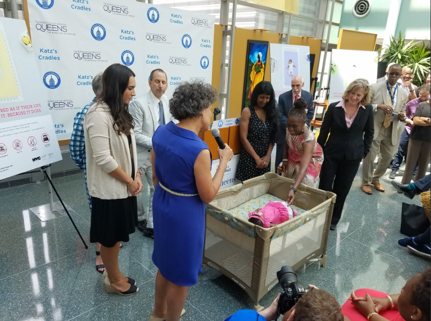 More than 1,000 portable cribs donated to families in need across Queens QNS