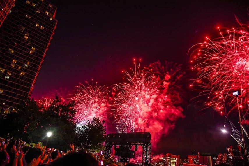 red fireworks