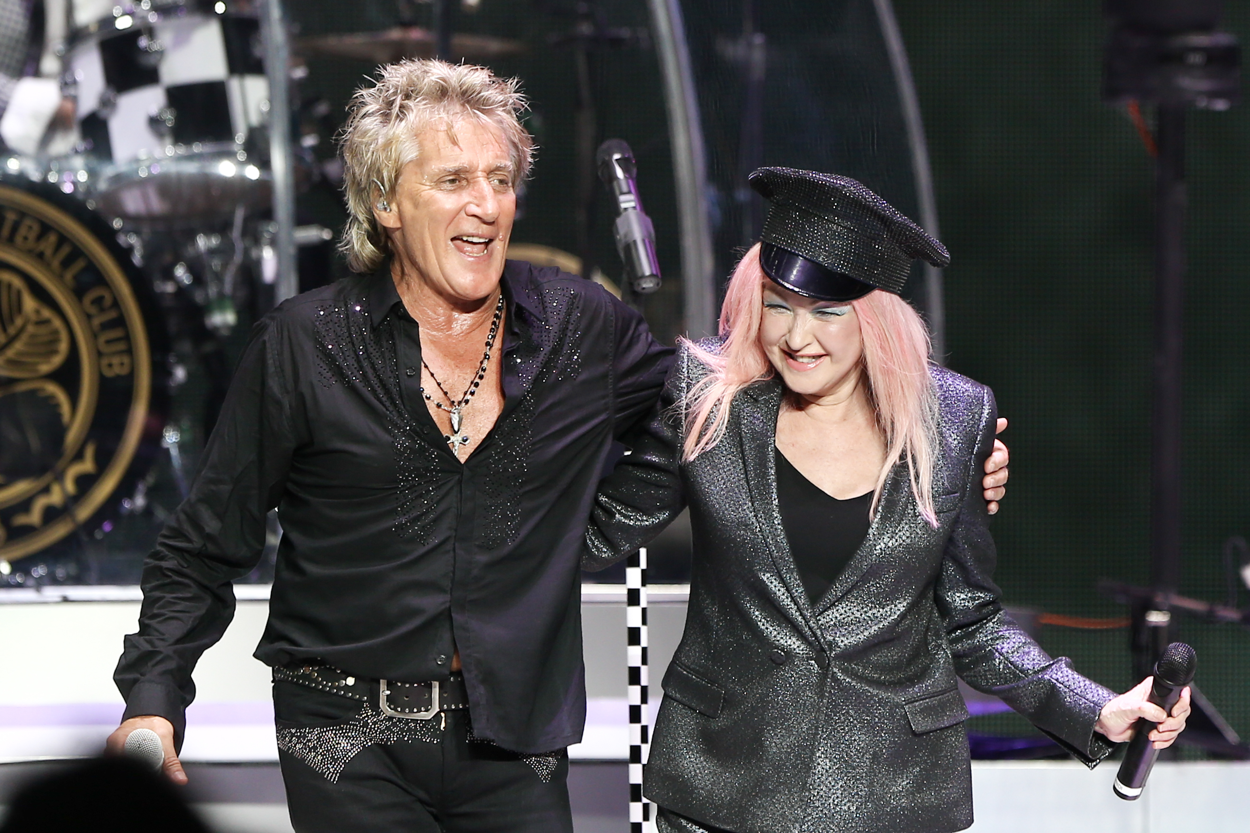 Rod Stewart and Cyndi Lauper performed at Bethel Woods