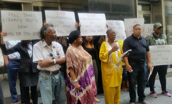 Claims of voter suppression at LeFrak City one month before primary