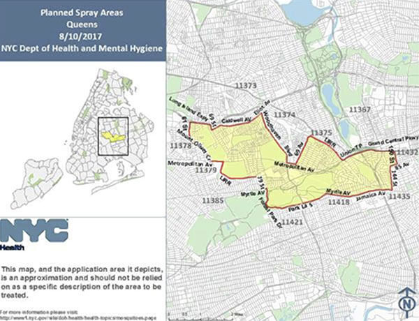 West Nile to spray in 10 Queens neighborhoods