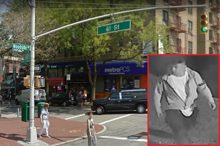 The man pictured at right attempted to rape a woman at this Woodside intersection on Aug. 17.