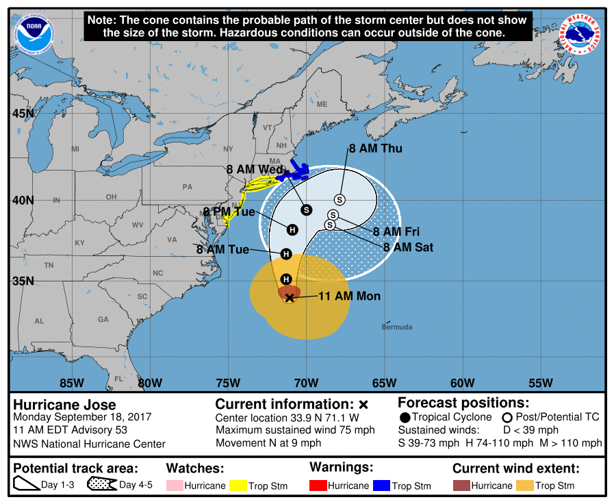 Map courtesy of the National Hurricane Center
