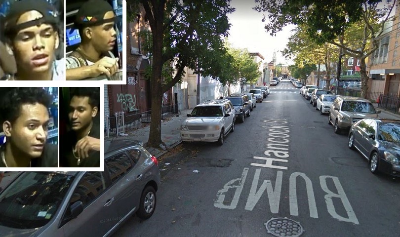 Cops are looking for two men who robbed a cab driver on this block of Hancock Street in Ridgewood on Sept. 15.