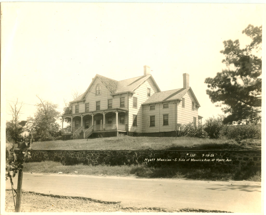The old Hyatt Mansion is shown in this 1926 photo taken at the corner of Maurice Avenue and Hyatt Avenue, which is now 65th Place.