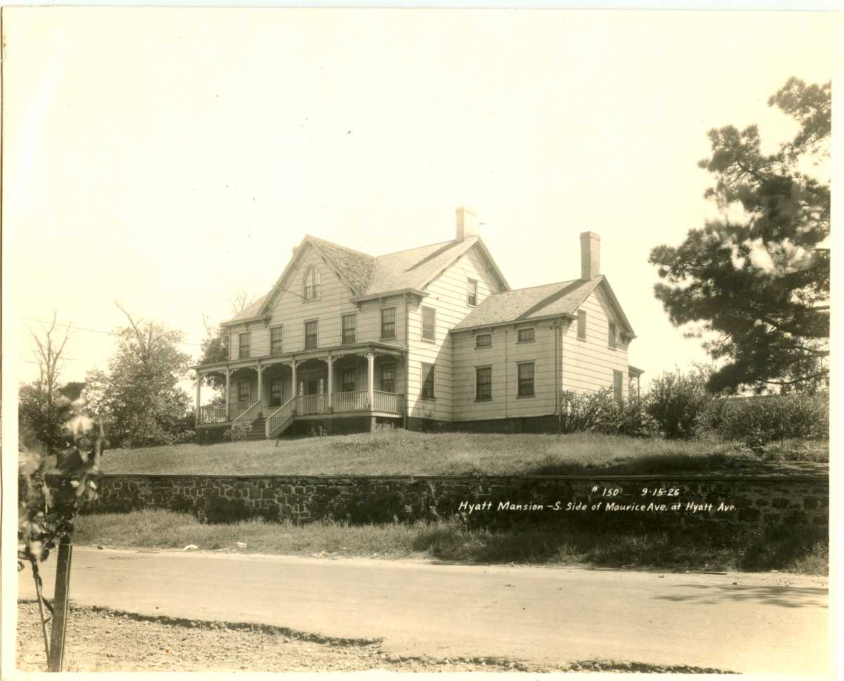 The old Hyatt Mansion is shown in this 1926 photo taken at the corner of Maurice Avenue and Hyatt Avenue, which is now 65th Place.