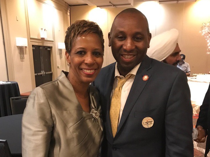 Adrienne Adams, seen here with Councilman Donovan Richards, was a big winner in Tuesday's Democratic City Council primary.